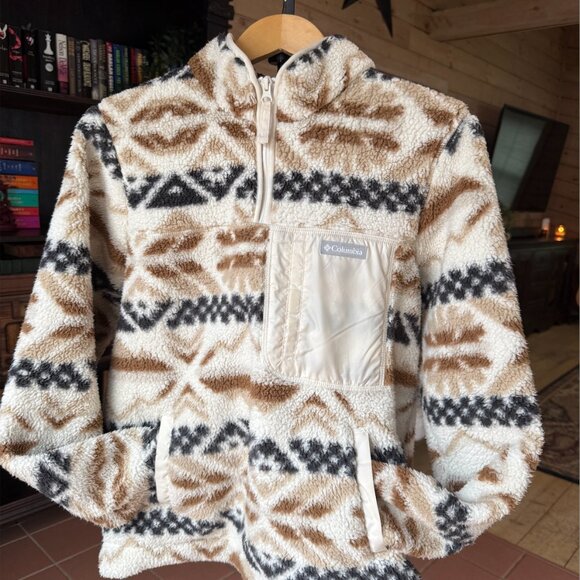 Columbia Women's Fleece Geometric Sweater Size Large - Picture 1 of 4